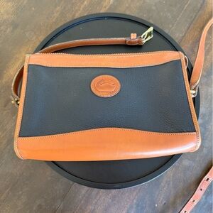 Dooney Bourke Medium Leather Navy Blue Pebbled Leather Shoulder Bag